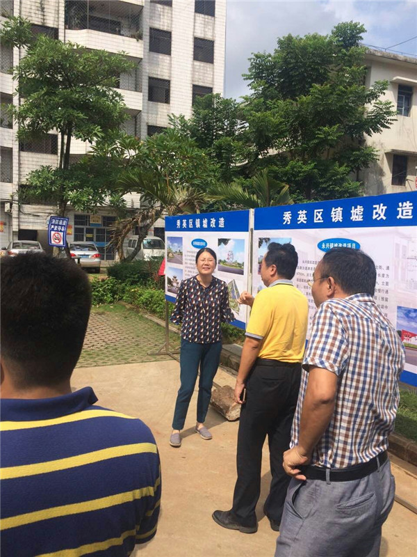 ?？谑懈笔虚L任清華蒞臨我司秀英區(qū)鎮(zhèn)墟改造項(xiàng)目現(xiàn)場視察